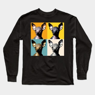 Pop Retro Xoloitzcuintli Art - Cute Puppy Long Sleeve T-Shirt